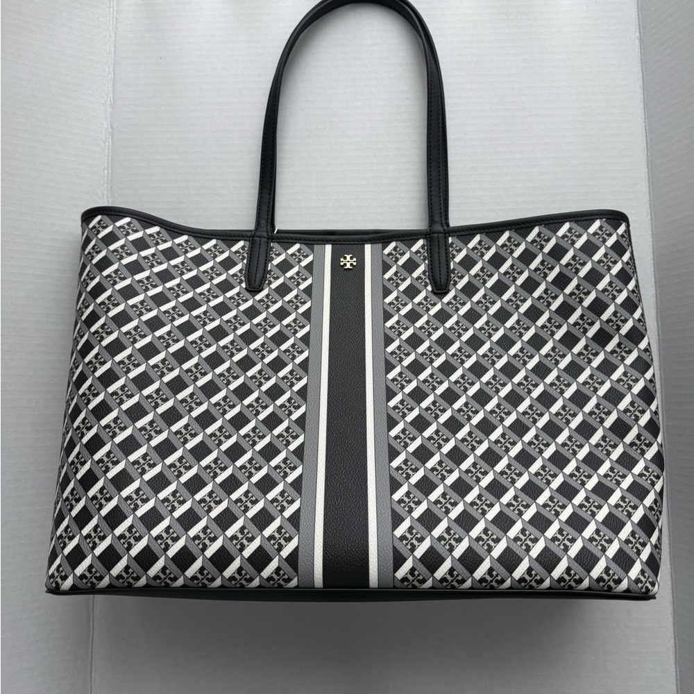 Tory Burch Black and White Geo Tote NWT